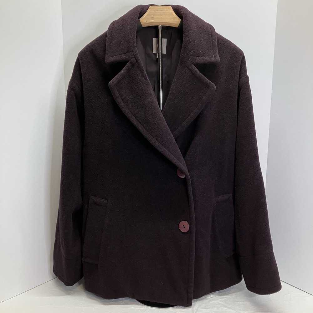 J. Jill Rich Plum Pea Coat